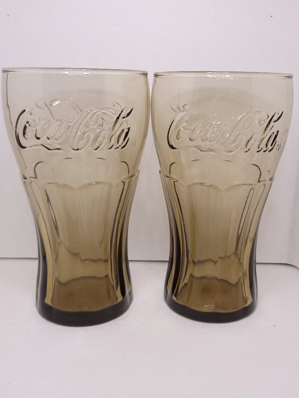 Vintage Coca-Cola Brown Glasses